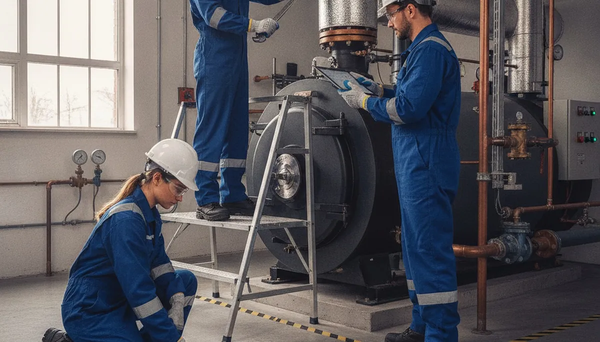 On Call Plumbers repairing a boiler for Tulsa, OK homes with fast, professional service