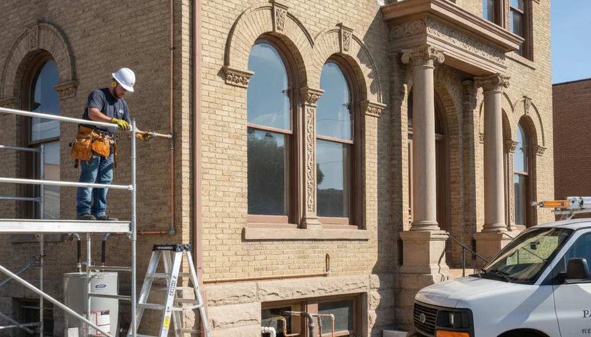 Tulsa, OK plumber repairing a residential pipe for plumbing service from Plumbers Tulsa OK